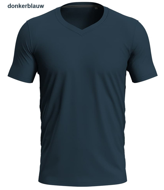 V-hals Fit T-shirt Heren