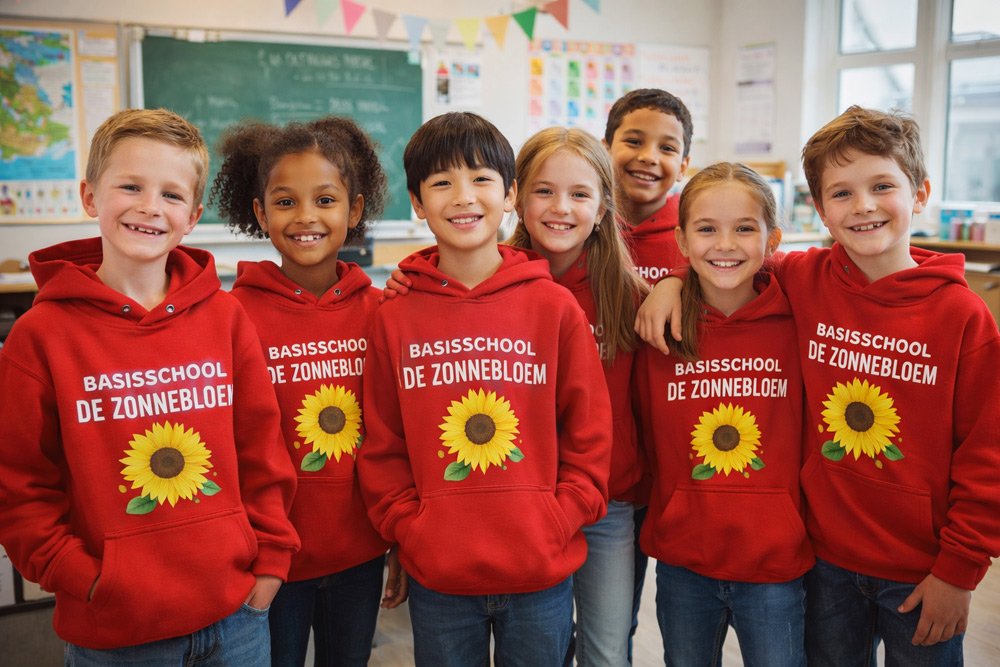 schoolkleding bedrukken