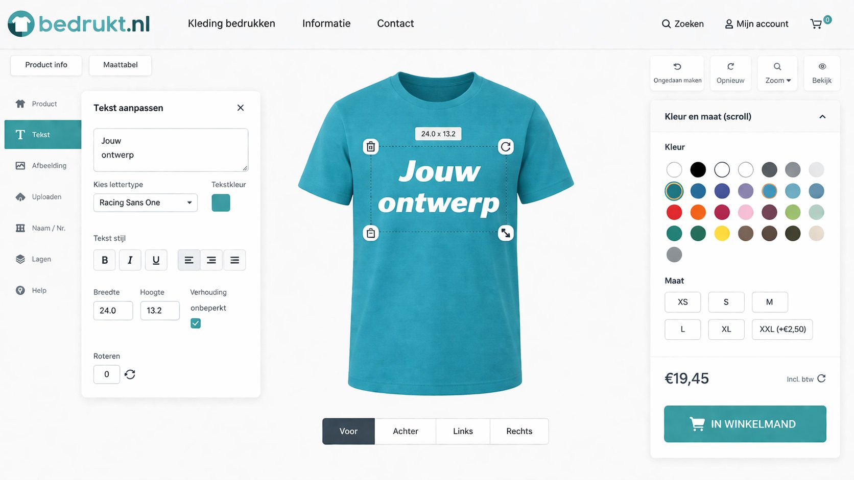 Ontwerp app Bedrukt.nl Ontwerp app Bedrukt.nl